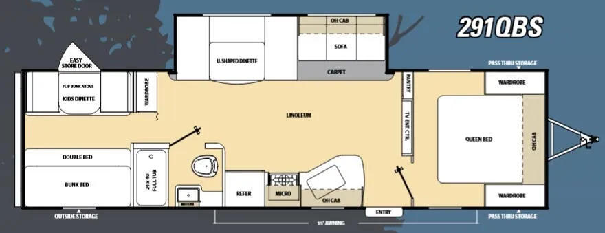 Coachmen Catalina SBX 291QBS floor plan