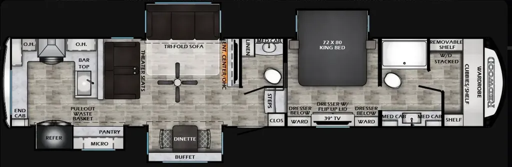 2027 Crossroads RV Redwood 401LK floor plan