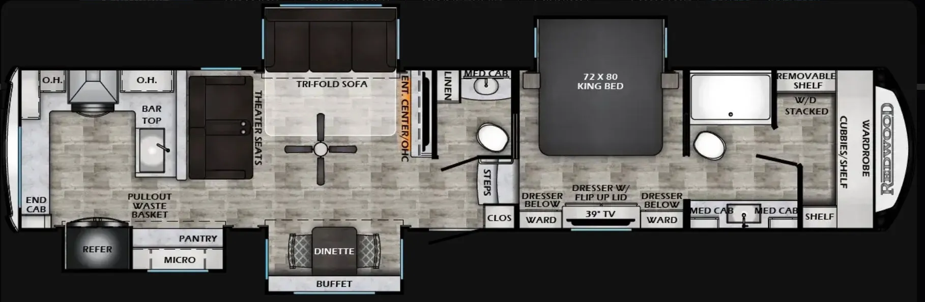 2027 Crossroads RV Redwood 401LK - Floor plan