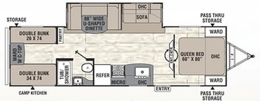 Coachmen Freedom Express Ultra Lite 292BHDS floor plan
