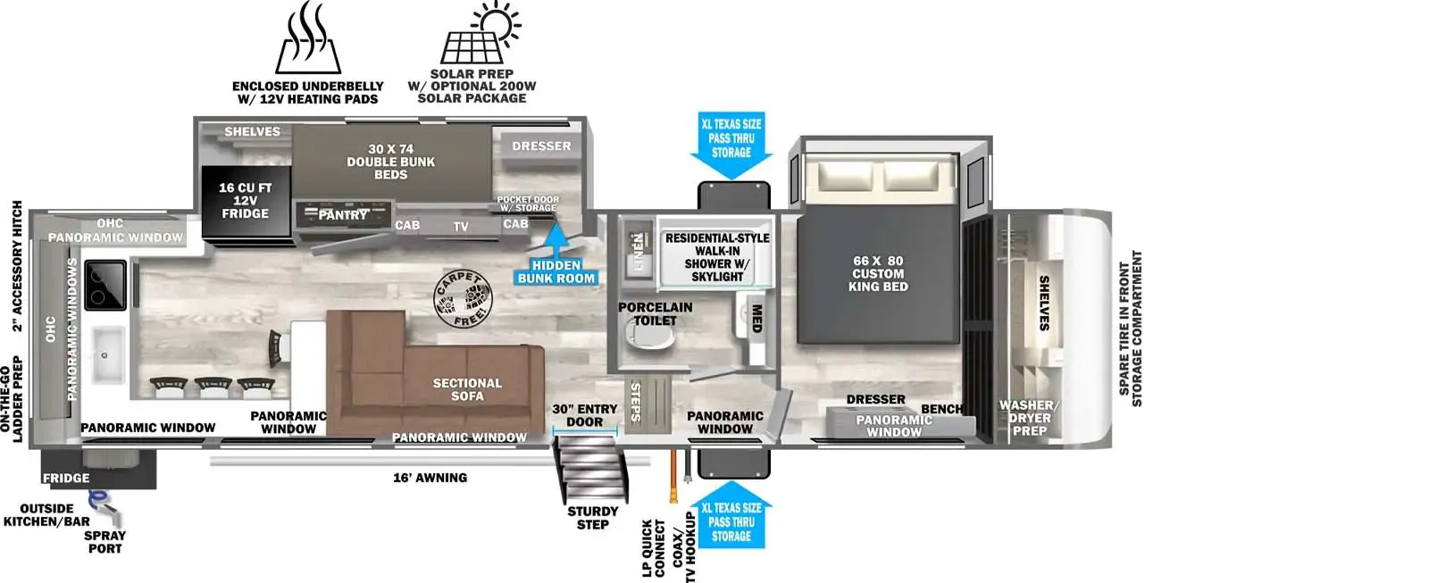 2024 Forest River Wildwood Heritage Glen 320VIEW - Floor plan