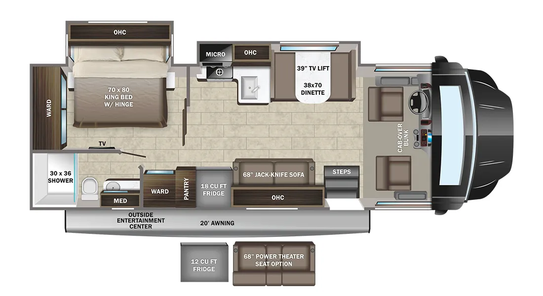 2023 Entegra Coach Accolade XT 32U - Floor plan