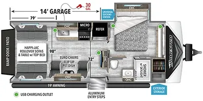 2024 Grand Design Momentum G-Class 21G - Floor plan