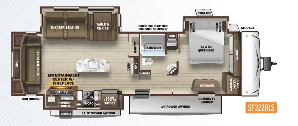 Highland Ridge Silverstar ST322RLS floor plan