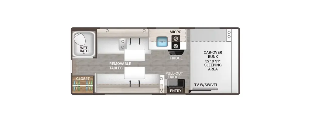 2026 Thor Motor Coach Four Winds 19X floor plan