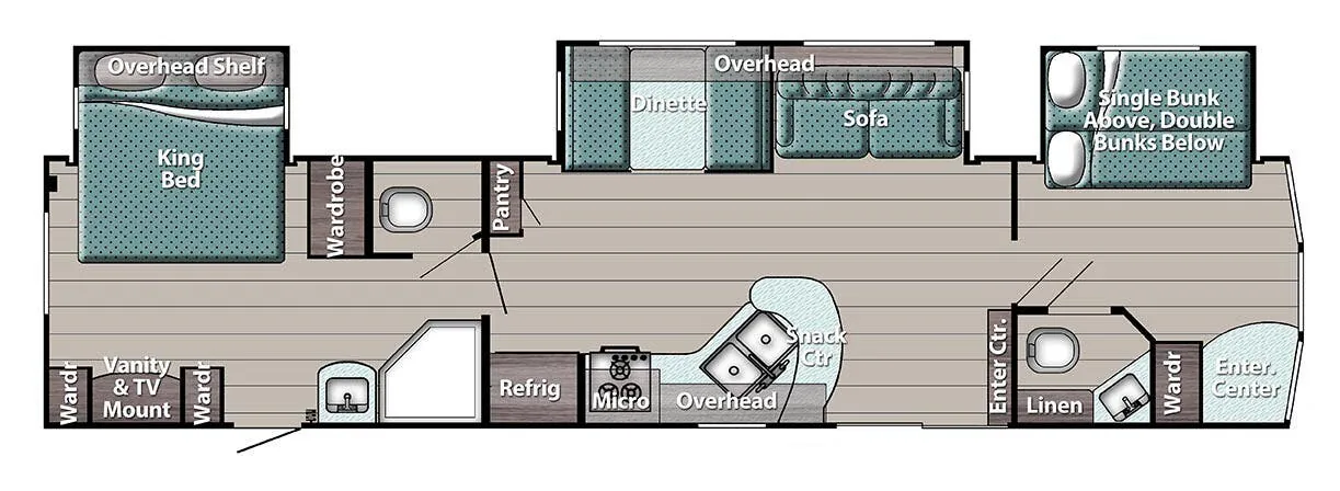Gulf Stream Trailmaster Lodge 408TBS floor plan