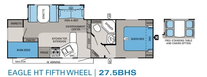 Jayco Eagle HT 27.5BHS floor plan