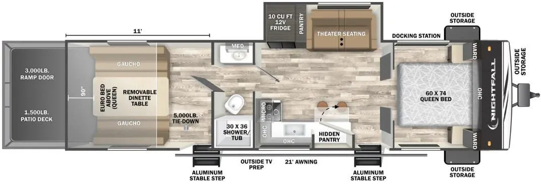 Forest River Nightfall 29N floor plan