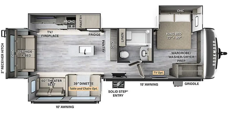 Forest River Rockwood Signature 8337RL floor plan