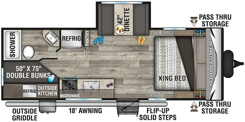K-Z Sportsmen 231BHKLE floor plan