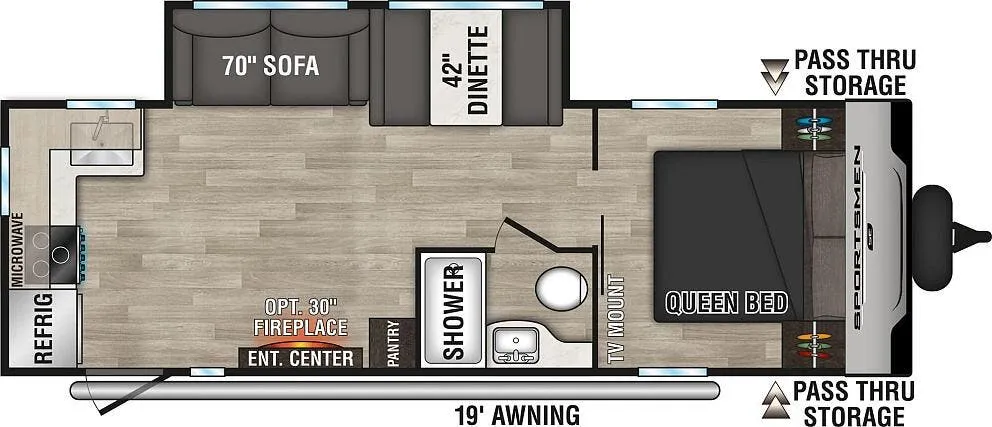 2024 K-Z Rv Sportsmen Se 241RKSE - Floor plan