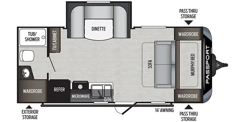 Keystone Passport SL Series 199ML floor plan