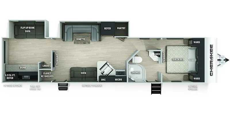 2022 Forest River Cherokee 294KM - Floor plan