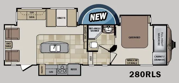 Keystone Cougar 280RLS floor plan