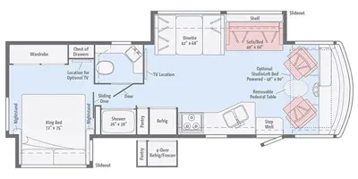 2018 Winnebago Vista 32YE - Floor plan