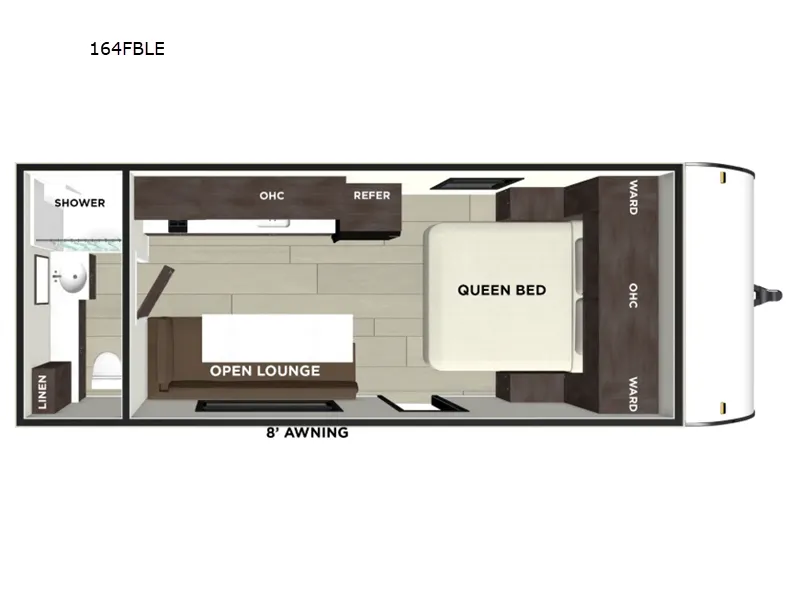 2026 Forest River Wildwood FSX 164FBLE - Floor plan