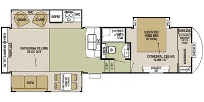 2019 Forest River Cedar Creek 29RL floor plan