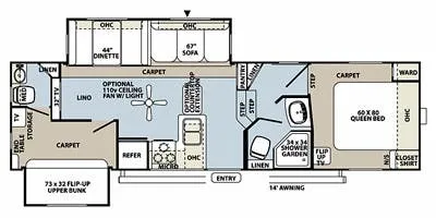2012 FOREST RIVER FLAGSTAFF 8528BHSS - Floor plan
