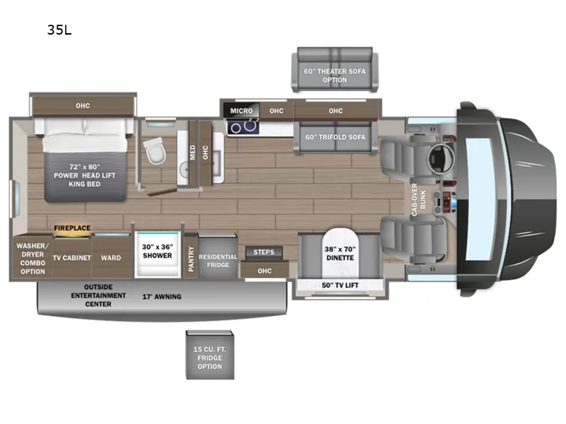 2025 Entegra Coach Accolade XT 35L floor plan