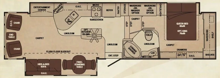 Carriage Cameo 36FWS floor plan