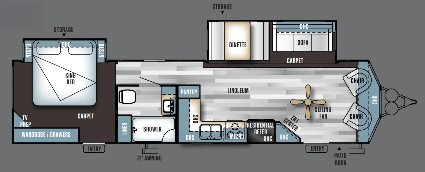 Forest River Salem Villa 353FLFB floor plan