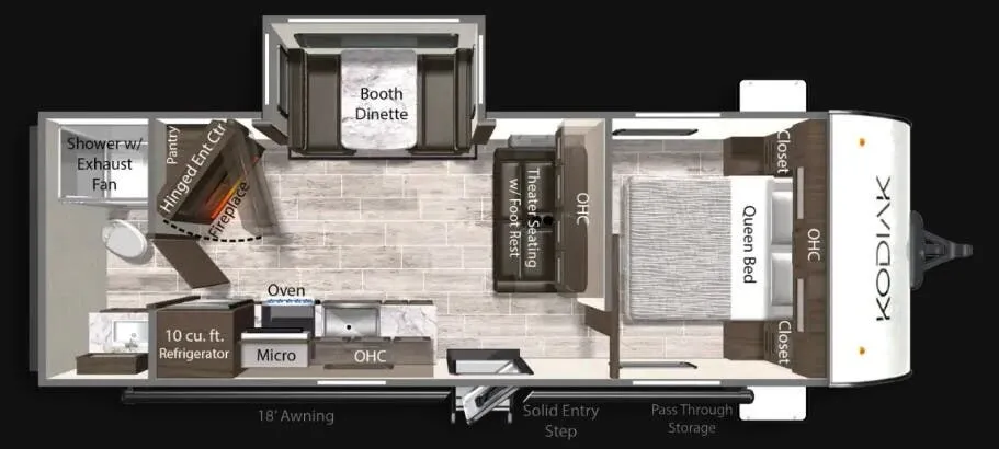 2022 Dutchmen Kodiak 242RBSL - Floor plan