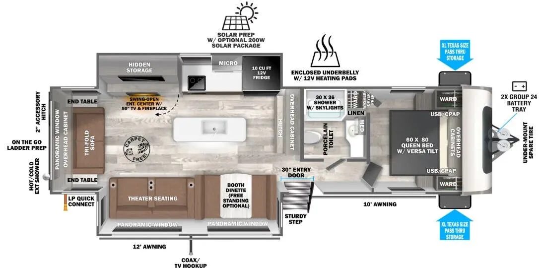 2024 Forest River Salem Hemisphere 271RL - Floor plan