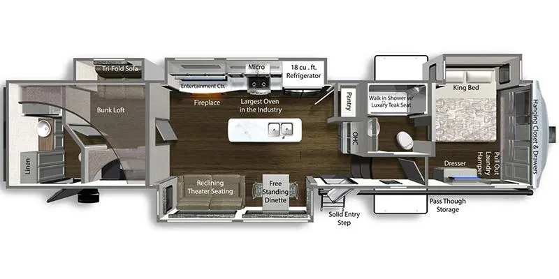 2024 Dutchmen Yukon 412DB - Floor plan