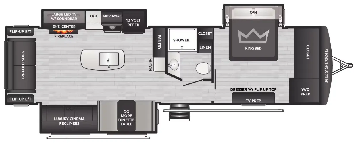 2026 Keystone Passport 3100RE - Floor plan