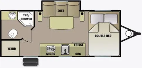 Pacific Coachworks Econ 16RBS floor plan