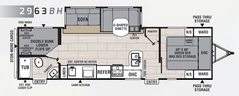 Coachmen Spirit 2963BH floor plan
