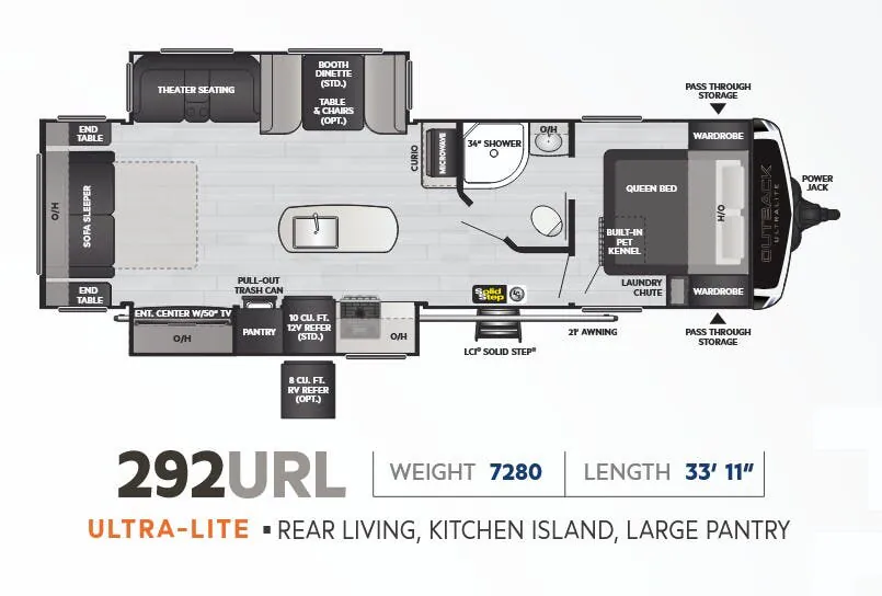 2023 Keystone Outback Ultra-Lite 292URL — Floor plan