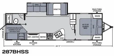 Coachmen Apex Ultra-Lite 287BHSS floor plan