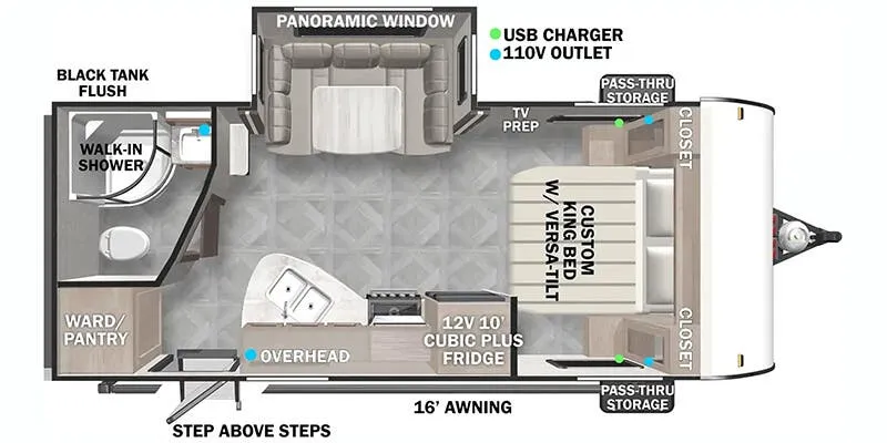 Forest River Salem Cruise Lite Northwest 210RBXL floor plan