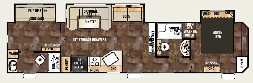 Forest River Cherokee 39Q2 floor plan