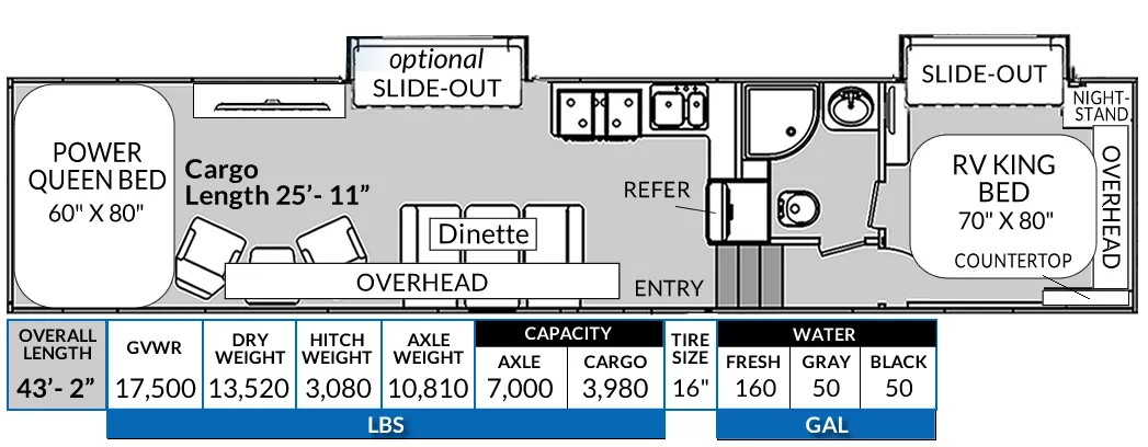 Genesis Supreme MGM 405CR floor plan
