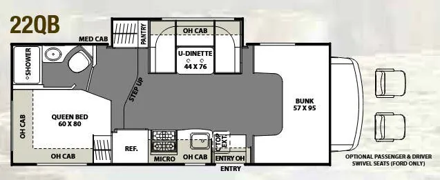 2015 Coachmen Freelander 22QB floor plan