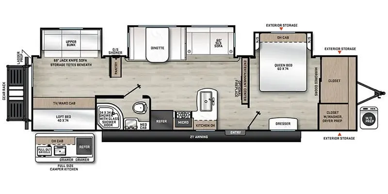 2025 Coachmen Catalina Legacy Edition 343BHTS - Floor plan