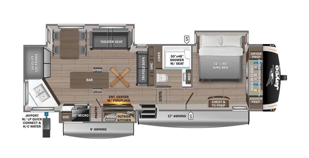 2024 Jayco Eagle 319MLOK floor plan