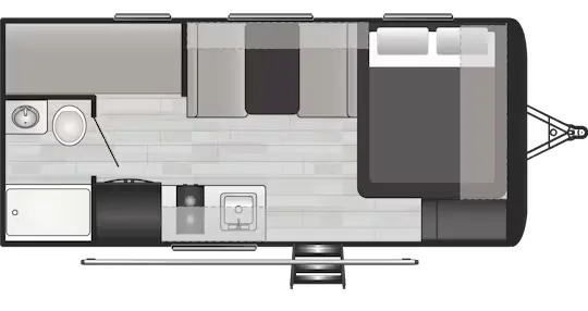 2024 Keystone Hideout 175BH - Floor plan