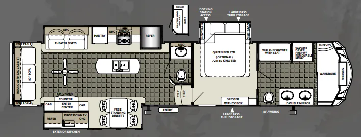 Forest River Sandpiper 378FB floor plan