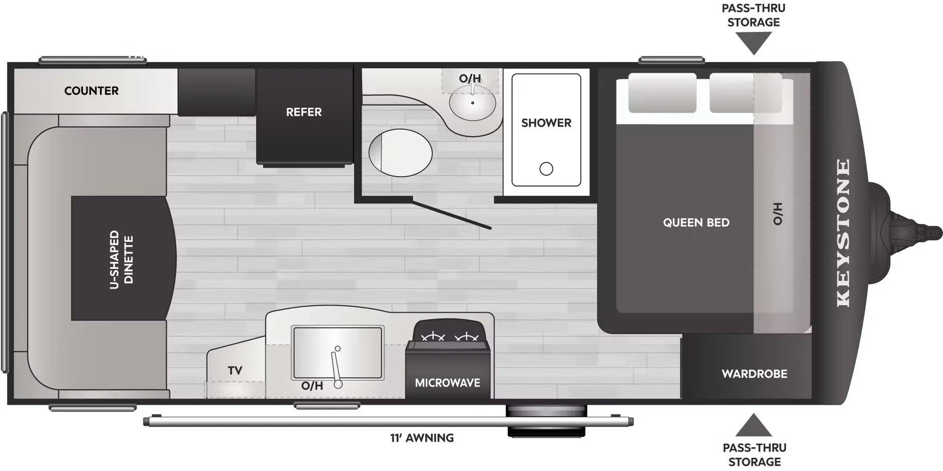 Keystone Bullet Classic 1900RD floor plan
