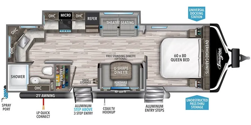 2021 Grand Design Imagine 2610ML - Floor plan