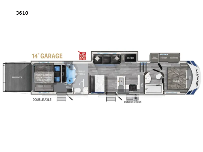 Heartland Gravity 3610 floor plan