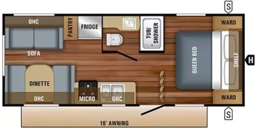 2019 Jayco Jay Flight 212QB floor plan