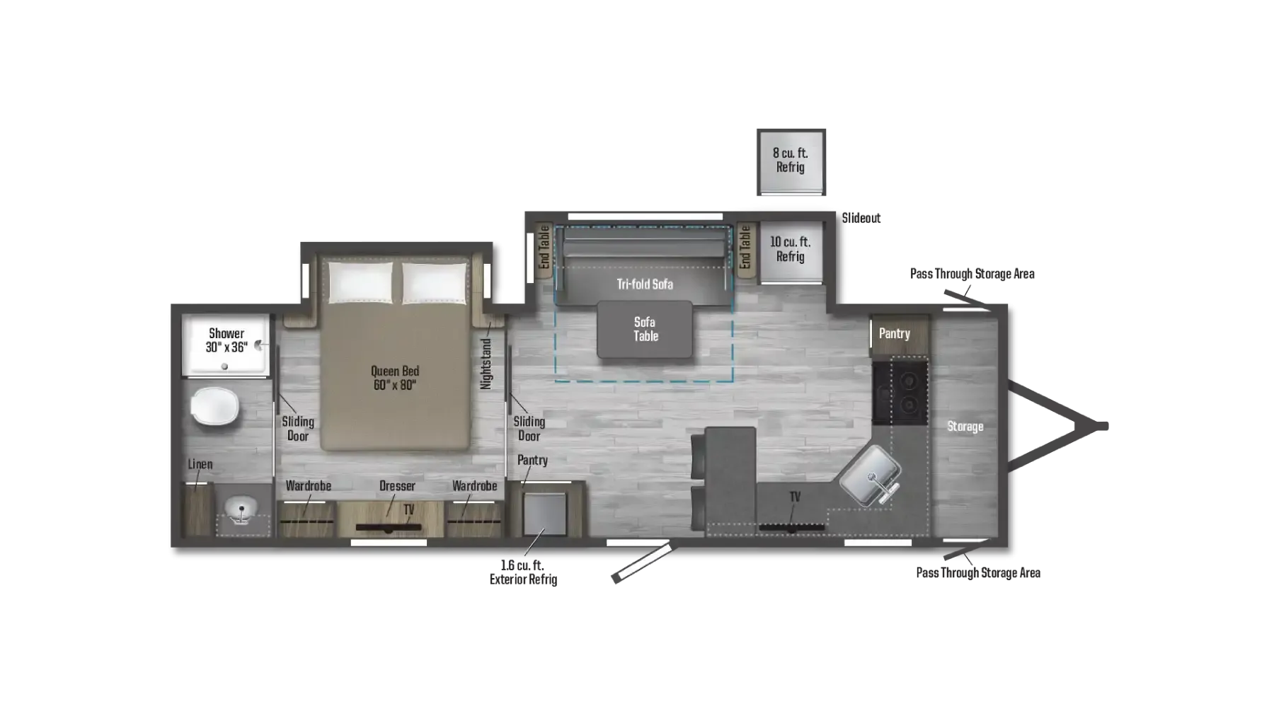 2025 Winnebago Minnie 2730FK - Floor plan