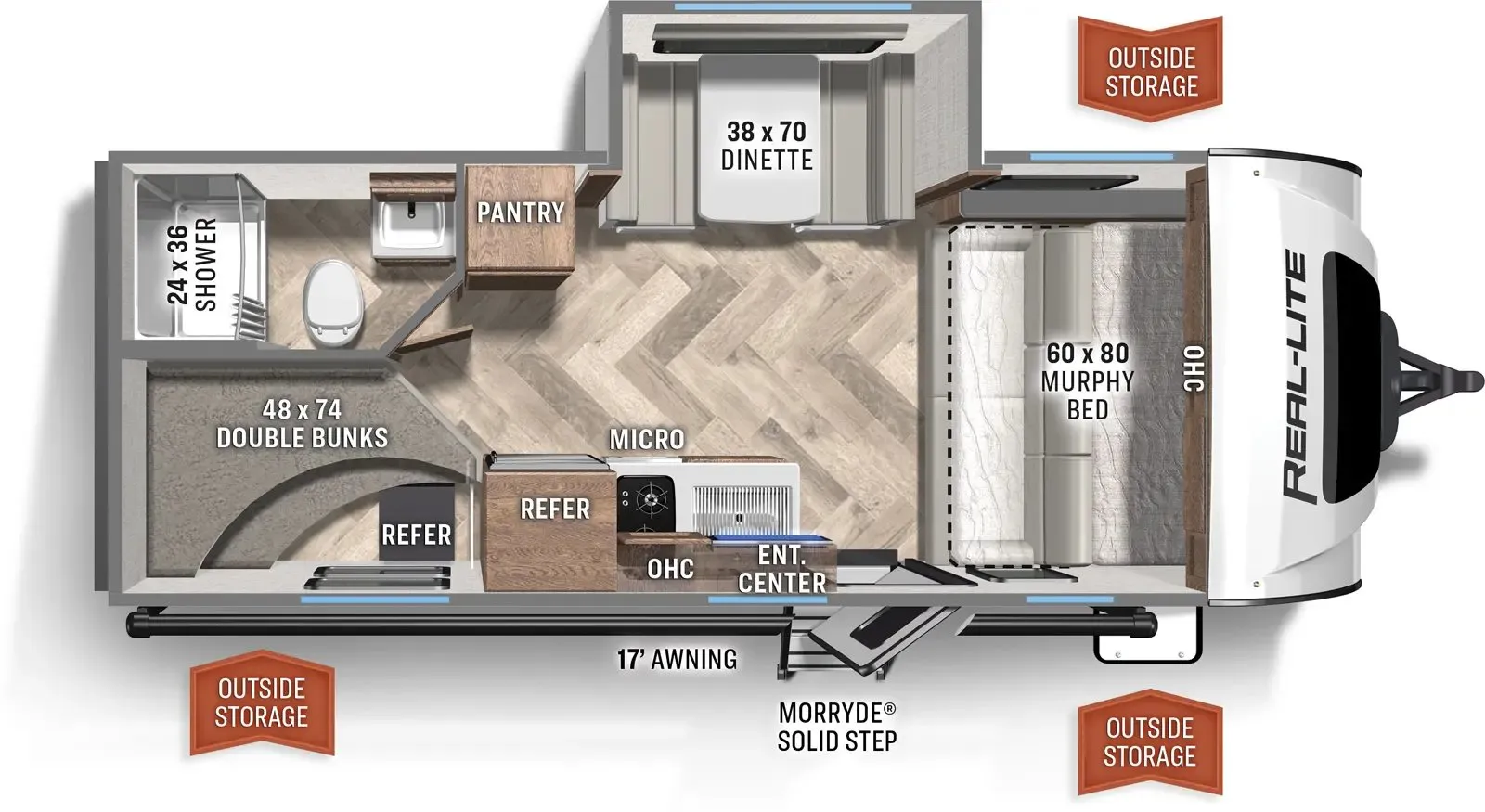 Palomino Real-Lite Mini RL191 floor plan