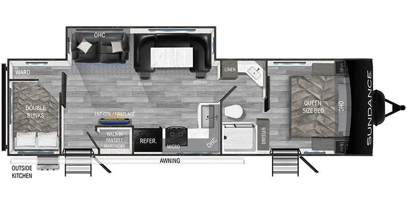 Heartland Sundance Ultra-Lite SDTT 301 BH floor plan