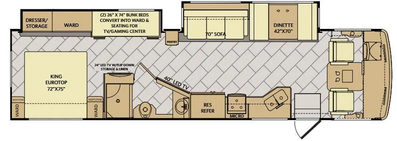 Fleetwood Storm 36D floor plan