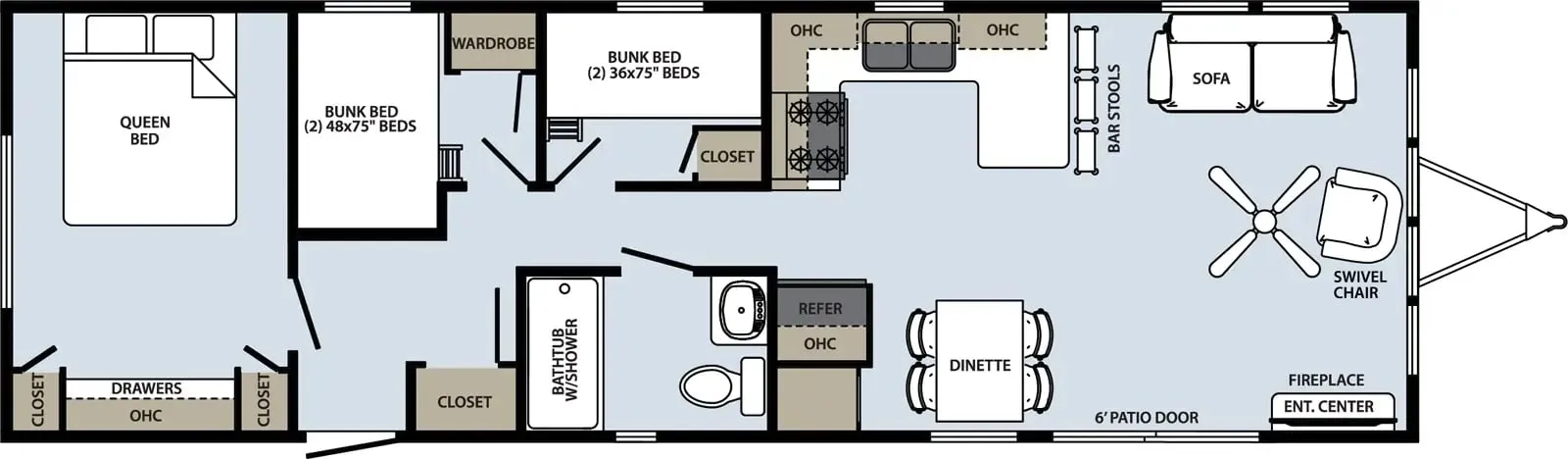 Forest River Quailridge Summit Canada 45-3B-C-S floor plan